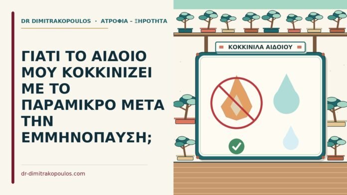 ΓΙΑΤΙ ΤΟ ΑΙΔΟΙΟ ΜΟΥ ΚΟΚΚΙΝΙΖΕΙ ΜΕ ΤΟ ΠΑΡΑΜΙΚΡΟ ΜΕΤΑ ΤΗΝ ΕΜΜΗΝΟΠΑΥΣΗ; κοκκίνισμα στο αιδοίο