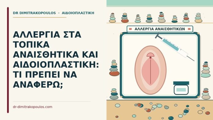 ΑΛΛΕΡΓΙΑ ΣΤΑ ΤΟΠΙΚΑ ΑΝΑΙΣΘΗΤΙΚΑ ΚΑΙ ΑΙΔΟΙΟΠΛΑΣΤΙΚΗ: ΤΙ ΠΡΕΠΕΙ ΝΑ ΑΝΑΦΕΡΩ; τοπικά αναισθητικά