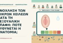 ΕΝΟΧΛΗΣΗ ΤΩΝ ΜΙΚΡΩΝ ΧΕΙΛΕΩΝ ΚΑΤΑ ΤΗ ΣΕΞΟΥΑΛΙΚΗ ΕΠΑΦΗ: ΠΟΤΕ ΕΥΘΥΝΕΤΑΙ Η ΑΝΑΤΟΜΙΑ; ενόχληση των μικρών χειλέων