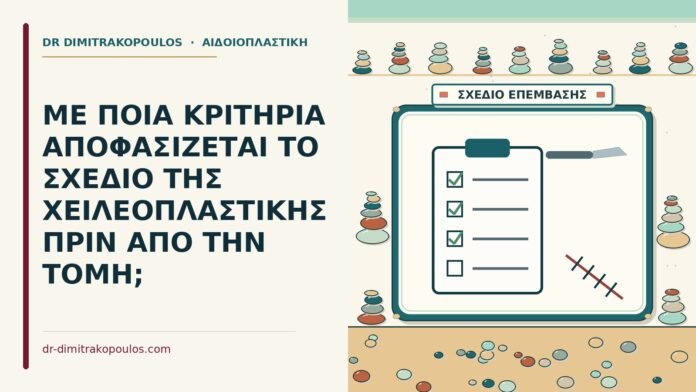 ΜΕ ΠΟΙΑ ΚΡΙΤΗΡΙΑ ΑΠΟΦΑΣΙΖΕΤΑΙ ΤΟ ΣΧΕΔΙΟ ΤΗΣ ΧΕΙΛΕΟΠΛΑΣΤΙΚΗΣ ΠΡΙΝ ΑΠΟ ΤΗΝ ΤΟΜΗ; σχέδιο της χειλεοπλαστικής