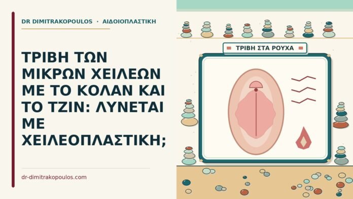 ΤΡΙΒΗ ΤΩΝ ΜΙΚΡΩΝ ΧΕΙΛΕΩΝ ΜΕ ΤΟ ΚΟΛΑΝ ΚΑΙ ΤΟ ΤΖΙΝ: ΛΥΝΕΤΑΙ ΜΕ ΧΕΙΛΕΟΠΛΑΣΤΙΚΗ; μικρά χείλη
