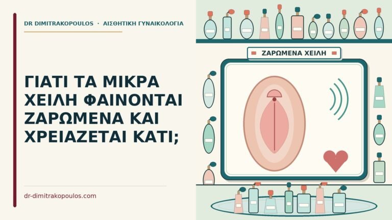 ζαρωμένα μικρά χείλη