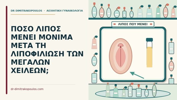 ΠΟΣΟ ΛΙΠΟΣ ΜΕΝΕΙ ΜΟΝΙΜΑ ΜΕΤΑ ΤΗ ΛΙΠΟΦΙΛΙΩΣΗ ΤΩΝ ΜΕΓΑΛΩΝ ΧΕΙΛΕΩΝ; λιποφιλίωση των μεγάλων χειλέων