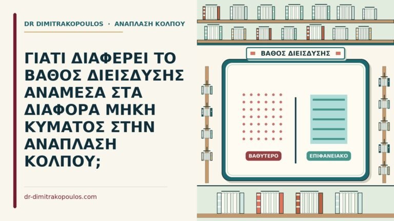 βάθος διείσδυσης στην ανάπλαση κόλπου