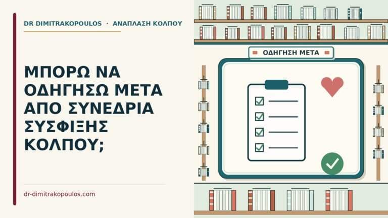 οδήγηση μετά από συνεδρία σύσφιξης κόλπου
