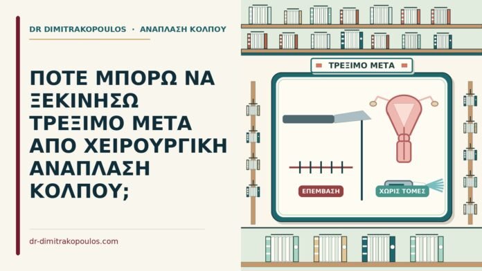 ΠΟΤΕ ΜΠΟΡΩ ΝΑ ΞΕΚΙΝΗΣΩ ΤΡΕΞΙΜΟ ΜΕΤΑ ΑΠΟ ΧΕΙΡΟΥΡΓΙΚΗ ΑΝΑΠΛΑΣΗ ΚΟΛΠΟΥ; τρέξιμο μετά από χειρουργική ανάπλαση