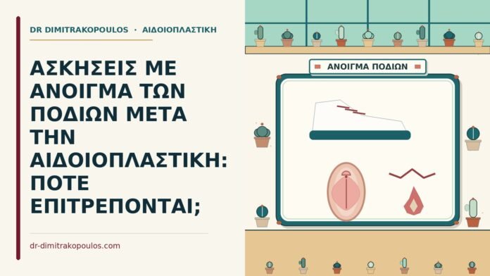 ΑΣΚΗΣΕΙΣ ΜΕ ΑΝΟΙΓΜΑ ΤΩΝ ΠΟΔΙΩΝ ΜΕΤΑ ΤΗΝ ΑΙΔΟΙΟΠΛΑΣΤΙΚΗ: ΠΟΤΕ ΕΠΙΤΡΕΠΟΝΤΑΙ; αιδοιοπλαστική
