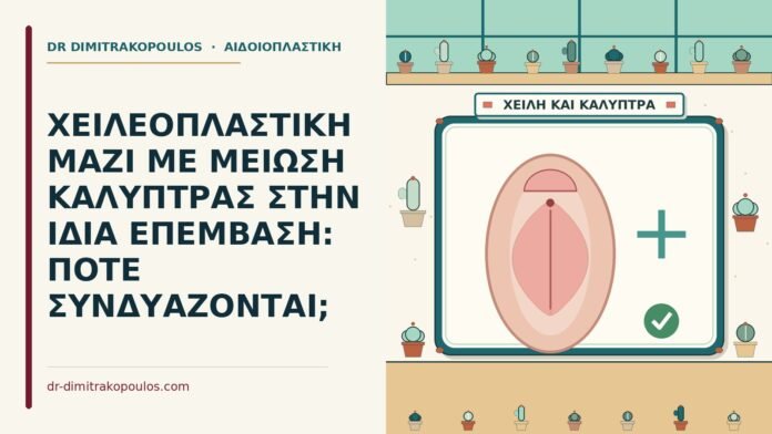ΧΕΙΛΕΟΠΛΑΣΤΙΚΗ ΜΑΖΙ ΜΕ ΜΕΙΩΣΗ ΚΑΛΥΠΤΡΑΣ ΣΤΗΝ ΙΔΙΑ ΕΠΕΜΒΑΣΗ: ΠΟΤΕ ΣΥΝΔΥΑΖΟΝΤΑΙ; χειλεοπλαστική