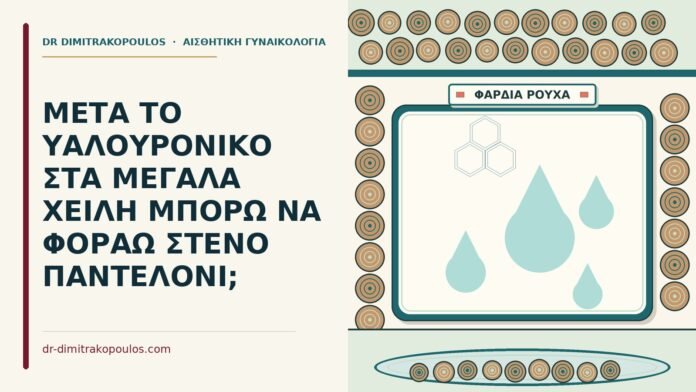 ΜΕΤΑ ΤΟ ΥΑΛΟΥΡΟΝΙΚΟ ΣΤΑ ΜΕΓΑΛΑ ΧΕΙΛΗ ΜΠΟΡΩ ΝΑ ΦΟΡΑΩ ΣΤΕΝΟ ΠΑΝΤΕΛΟΝΙ; υαλουρονικό στα μεγάλα χείλη