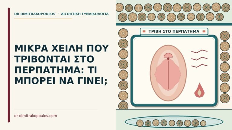 μικρά χείλη που τρίβονται στο περπάτημα