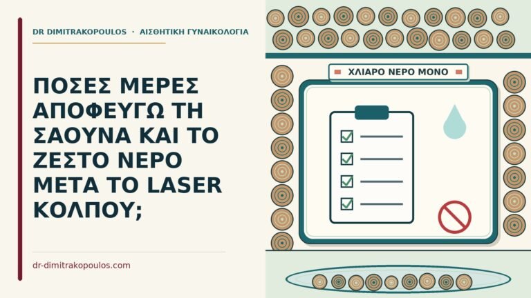 ζεστό νερό μετά το laser κόλπου