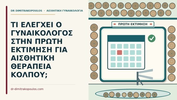 ΤΙ ΕΛΕΓΧΕΙ Ο ΓΥΝΑΙΚΟΛΟΓΟΣ ΣΤΗΝ ΠΡΩΤΗ ΕΚΤΙΜΗΣΗ ΓΙΑ ΑΙΣΘΗΤΙΚΗ ΘΕΡΑΠΕΙΑ ΚΟΛΠΟΥ; πρώτη εκτίμηση για αισθητική θεραπεία κόλπου