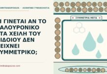 ΤΙ ΓΙΝΕΤΑΙ ΑΝ ΤΟ ΥΑΛΟΥΡΟΝΙΚΟ ΣΤΑ ΧΕΙΛΗ ΤΟΥ ΑΙΔΟΙΟΥ ΔΕΝ ΔΕΙΧΝΕΙ ΣΥΜΜΕΤΡΙΚΟ; υαλουρονικό στα χείλη του αιδοίου