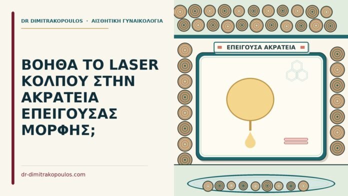 ΒΟΗΘΑ ΤΟ LASER ΚΟΛΠΟΥ ΣΤΗΝ ΑΚΡΑΤΕΙΑ ΕΠΕΙΓΟΥΣΑΣ ΜΟΡΦΗΣ; laser κόλπου στην ακράτεια επείγουσας μορφής