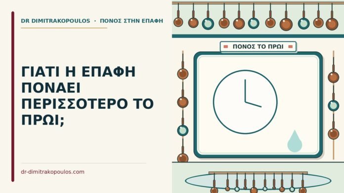 ΓΙΑΤΙ Η ΕΠΑΦΗ ΠΟΝΑΕΙ ΠΕΡΙΣΣΟΤΕΡΟ ΤΟ ΠΡΩΙ; επαφή πονάει περισσότερο το πρωί