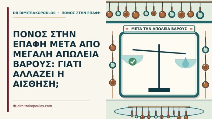 ΠΟΝΟΣ ΣΤΗΝ ΕΠΑΦΗ ΜΕΤΑ ΑΠΟ ΜΕΓΑΛΗ ΑΠΩΛΕΙΑ ΒΑΡΟΥΣ: ΓΙΑΤΙ ΑΛΛΑΖΕΙ Η ΑΙΣΘΗΣΗ; μεγάλη απώλεια βάρους