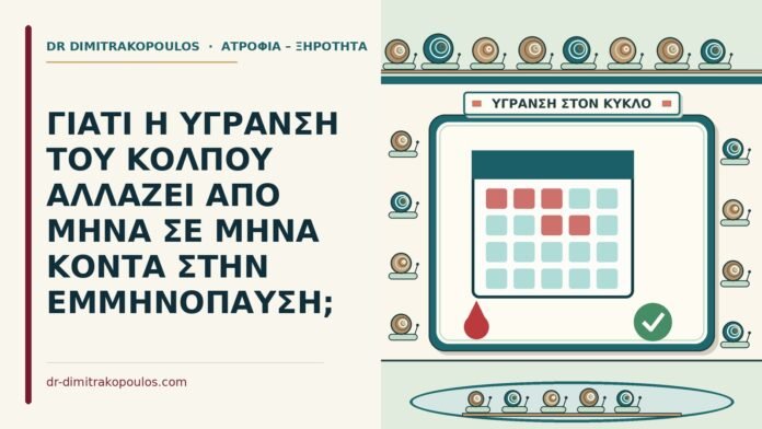 ΓΙΑΤΙ Η ΥΓΡΑΝΣΗ ΤΟΥ ΚΟΛΠΟΥ ΑΛΛΑΖΕΙ ΑΠΟ ΜΗΝΑ ΣΕ ΜΗΝΑ ΚΟΝΤΑ ΣΤΗΝ ΕΜΜΗΝΟΠΑΥΣΗ; ύγρανση του κόλπου