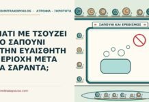 ΓΙΑΤΙ ΜΕ ΤΣΟΥΖΕΙ ΤΟ ΣΑΠΟΥΝΙ ΣΤΗΝ ΕΥΑΙΣΘΗΤΗ ΠΕΡΙΟΧΗ ΜΕΤΑ ΤΑ ΣΑΡΑΝΤΑ; σαπούνι