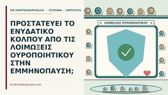 ΠΡΟΣΤΑΤΕΥΕΙ ΤΟ ΕΝΥΔΑΤΙΚΟ ΚΟΛΠΟΥ ΑΠΟ ΤΙΣ ΛΟΙΜΩΞΕΙΣ ΟΥΡΟΠΟΙΗΤΙΚΟΥ ΣΤΗΝ ΕΜΜΗΝΟΠΑΥΣΗ; λοιμώξεις ουροποιητικού