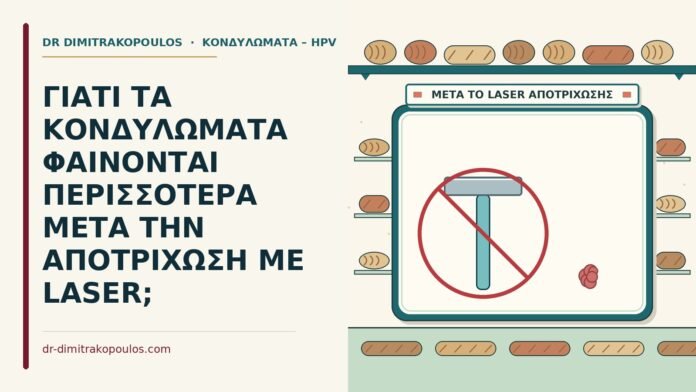 ΓΙΑΤΙ ΤΑ ΚΟΝΔΥΛΩΜΑΤΑ ΦΑΙΝΟΝΤΑΙ ΠΕΡΙΣΣΟΤΕΡΑ ΜΕΤΑ ΤΗΝ ΑΠΟΤΡΙΧΩΣΗ ΜΕ LASER; αποτρίχωση