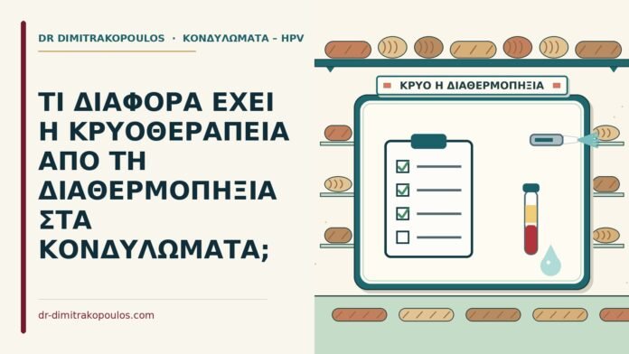 ΤΙ ΔΙΑΦΟΡΑ ΕΧΕΙ Η ΚΡΥΟΘΕΡΑΠΕΙΑ ΑΠΟ ΤΗ ΔΙΑΘΕΡΜΟΠΗΞΙΑ ΣΤΑ ΚΟΝΔΥΛΩΜΑΤΑ; διαθερμοπηξία