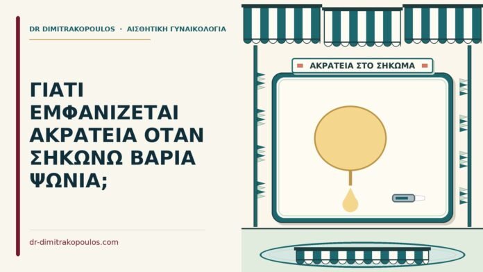 ΓΙΑΤΙ ΕΜΦΑΝΙΖΕΤΑΙ ΑΚΡΑΤΕΙΑ ΟΤΑΝ ΣΗΚΩΝΩ ΒΑΡΙΑ ΨΩΝΙΑ; ακράτεια όταν σηκώνω βάρος