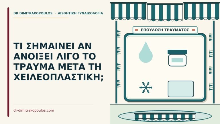 άνοιγμα του τραύματος μετά τη χειλεοπλαστική