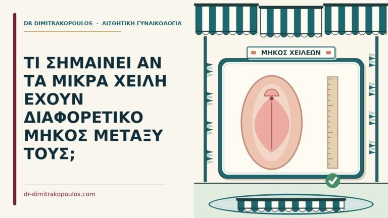διαφορετικό μήκος στα μικρά χείλη