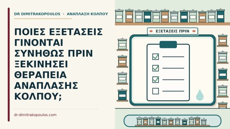 εξετάσεις πριν από την ανάπλαση κόλπου