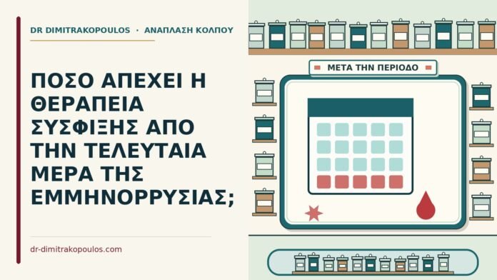 ΠΟΣΟ ΑΠΕΧΕΙ Η ΘΕΡΑΠΕΙΑ ΣΥΣΦΙΞΗΣ ΑΠΟ ΤΗΝ ΤΕΛΕΥΤΑΙΑ ΜΕΡΑ ΤΗΣ ΕΜΜΗΝΟΡΡΥΣΙΑΣ; θεραπεία σύσφιξης μετά την περίοδο