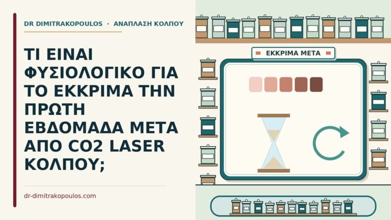 έκκριμα μετά από CO2 laser