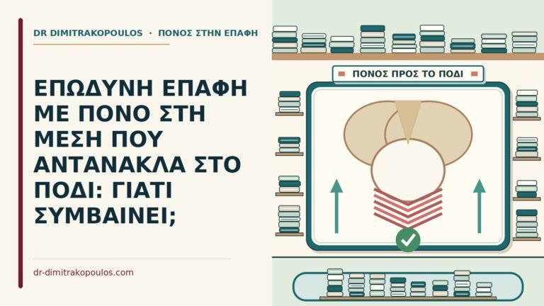 πόνος στη μέση που αντανακλά στο πόδι