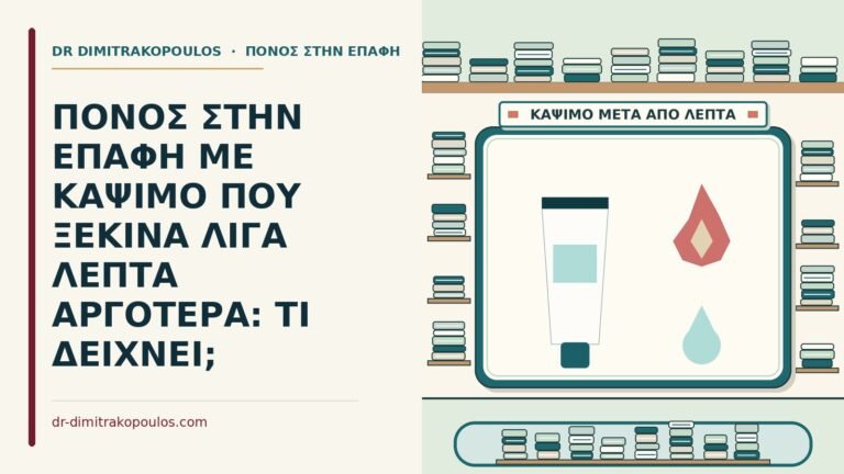κάψιμο μετά την επαφή