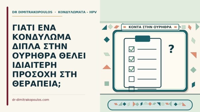 κονδύλωμα δίπλα στην ουρήθρα