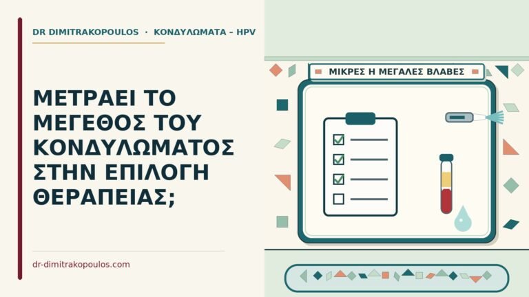 μέγεθος του κονδυλώματος