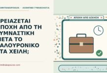 ΧΡΕΙΑΖΕΤΑΙ ΑΠΟΧΗ ΑΠΟ ΤΗ ΓΥΜΝΑΣΤΙΚΗ ΜΕΤΑ ΤΟ ΥΑΛΟΥΡΟΝΙΚΟ ΣΤΑ ΧΕΙΛΗ;